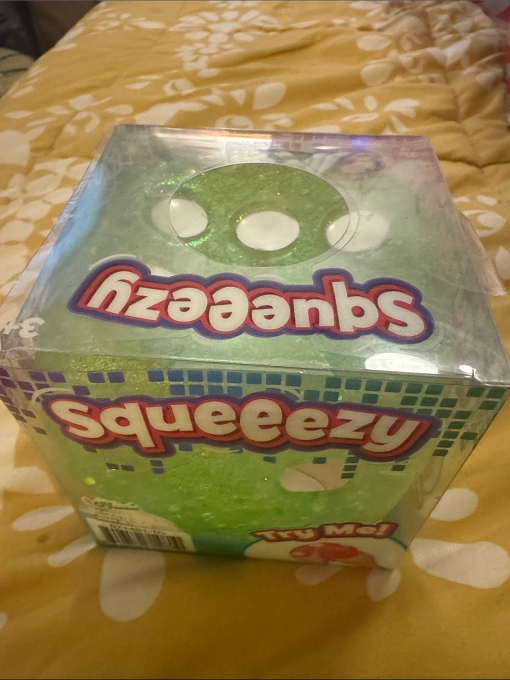 Squeeezy squishy green dice